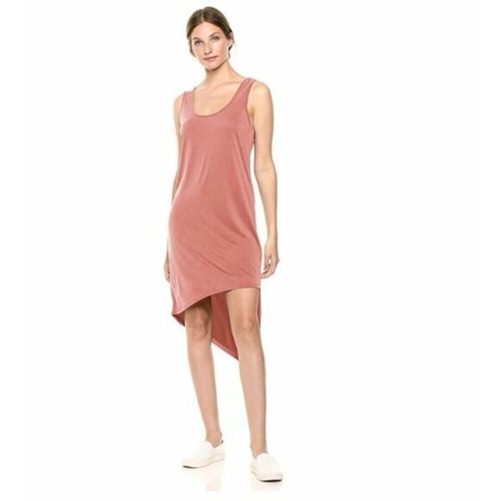 Splendid Dress Asymmetrical Terracotta Midi Dress Cross Back Sz M NWT $148